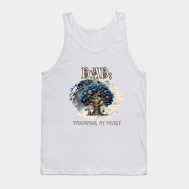 Dad: Steampunk At Heart Tree Tank Top by Té de Chocolate